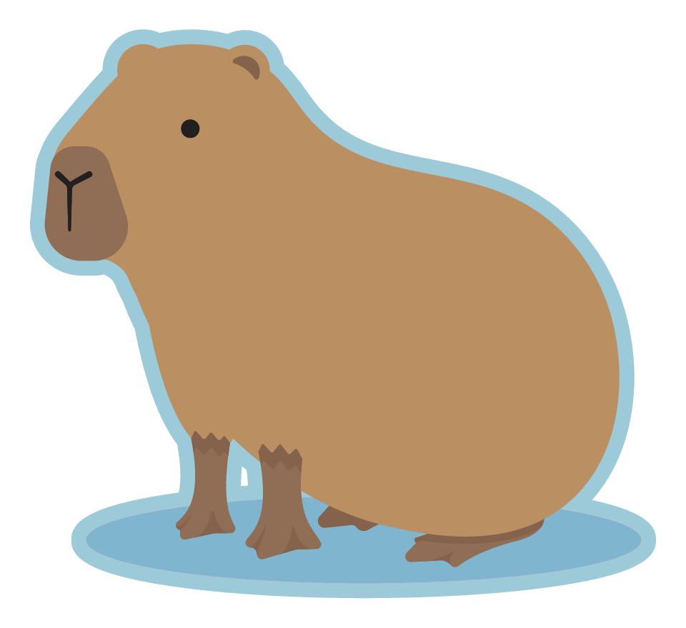 Capybara Vinyl Sticker