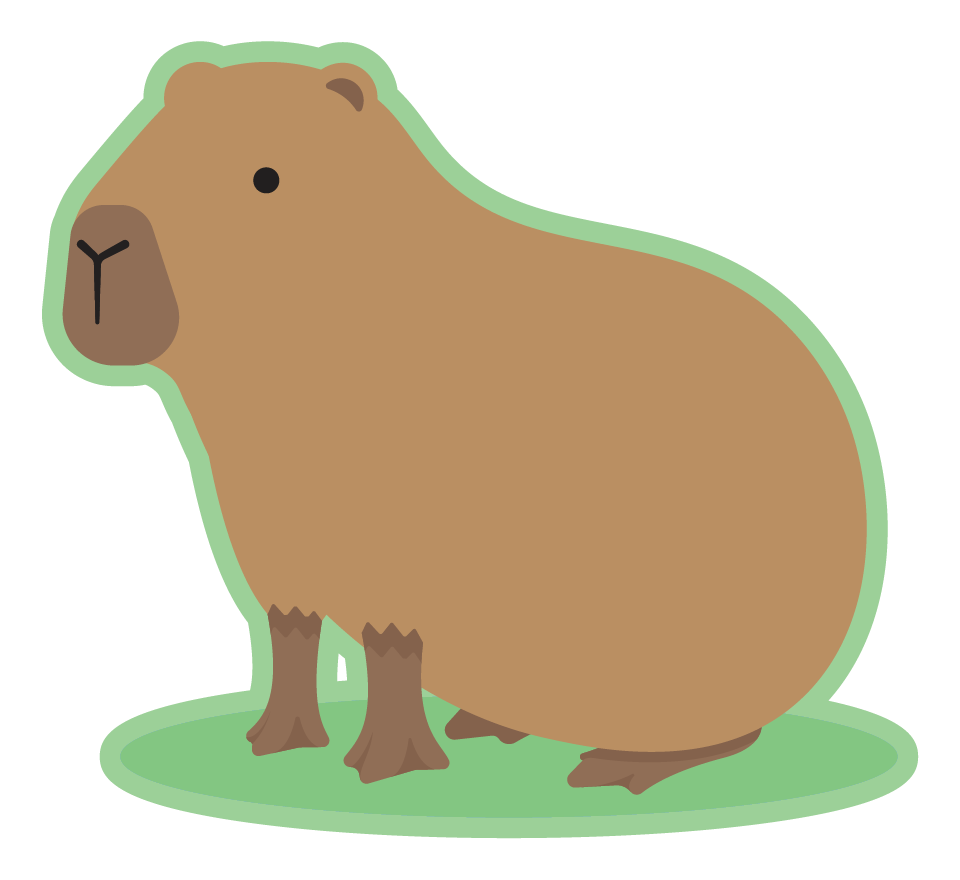 Capybara Vinyl Sticker