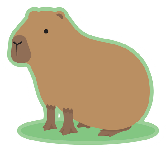 Capybara Vinyl Sticker