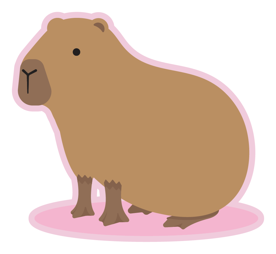 Capybara Vinyl Sticker