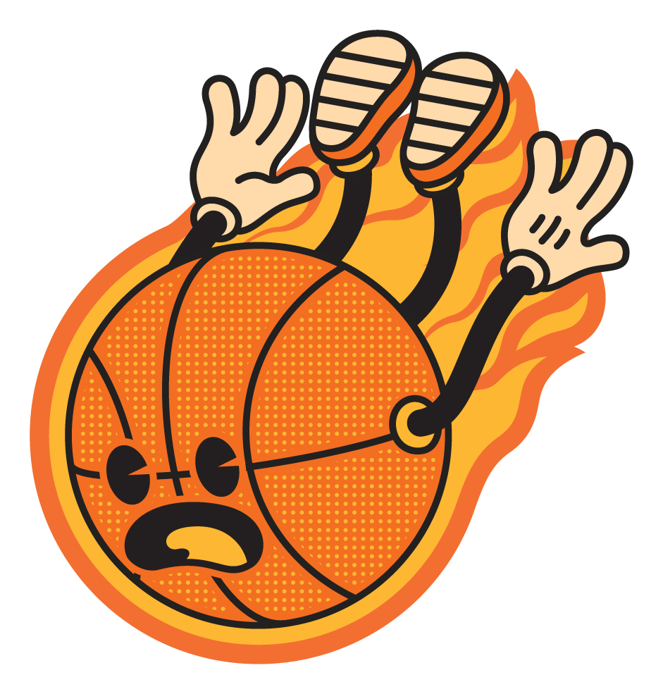 Fireball Basketball Vinyl Sticker
