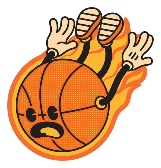 Fireball Basketball Vinyl Sticker