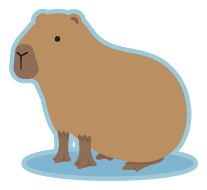 Capybara Vinyl Sticker