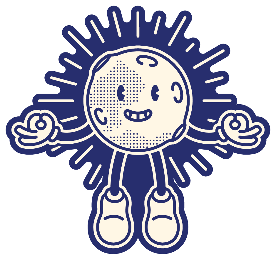 Meditating Moon Vinyl Sticker