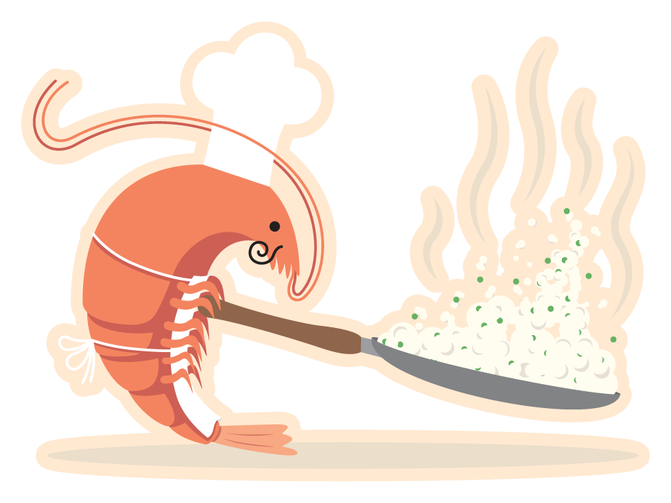 Shrimp Fried Rice Vinyl Sticker